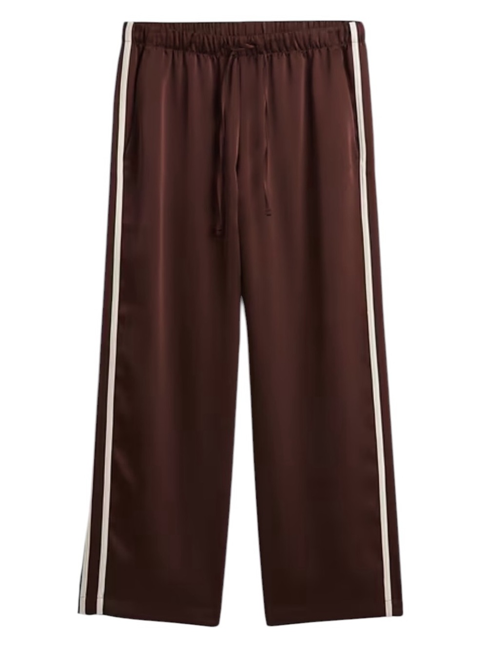 Gap Tall Relaxed Satin Straight-Leg Crop Pants Dark Brown XL Tall NWT